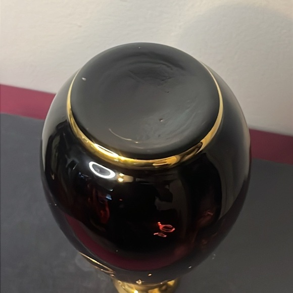 Bohemian Czech Art Glass‎ Moser Style Amethyst Floral Decanter (No Stopper) - Picture 9 of 9